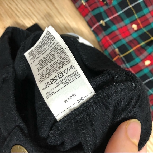 18 Month Christmas Bundle Pajamas Outfit Old Navy Plaid White Red Green Girls - Picture 10 of 11